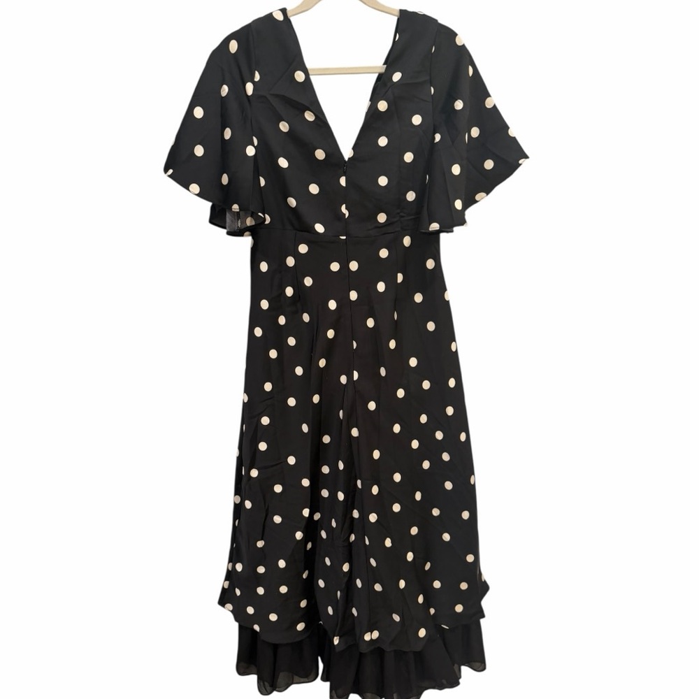 En Saison Black Maxi Dress with White Polka Dots